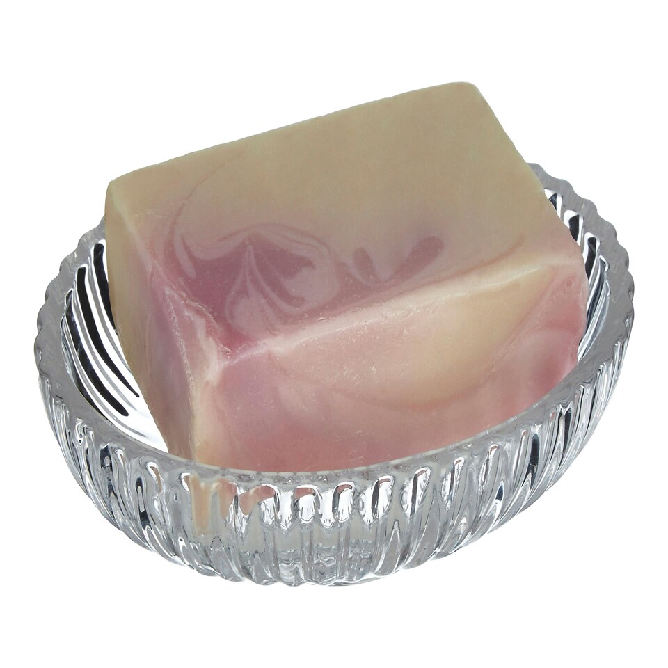 image 1 of Ticino Brittany Clear Glass Soap Dish