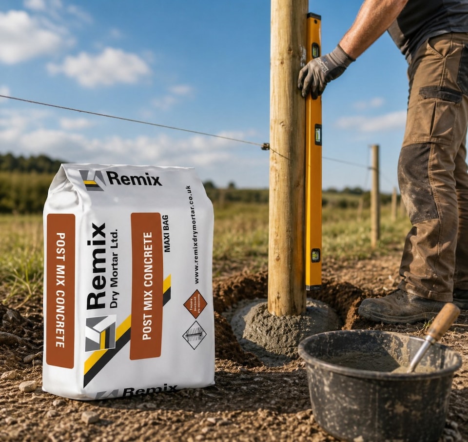 image 1 of Rapid Post Mix Cement Concrete Fence Post Quick Set No Mixing 20KG Gate Post