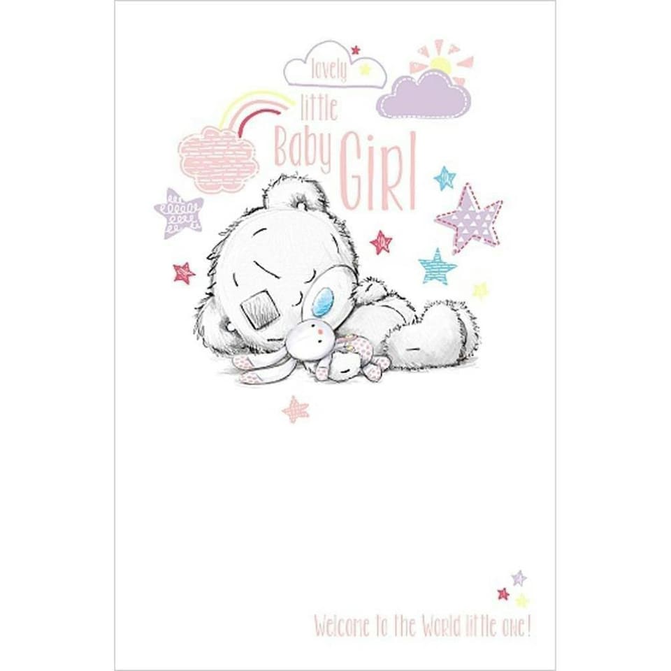 image 1 of Me To You Bear New Little Baby Girl Card