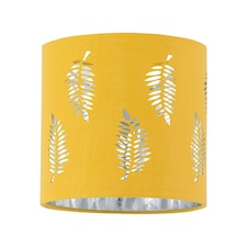 First Choice Lighting Fern Ochre Cut Out 15.5cm Table Lamp Shade Yellow | Silver