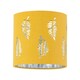 image 1 of First Choice Lighting Fern Ochre Cut Out 15.5cm Table Lamp Shade Yellow | Silver
