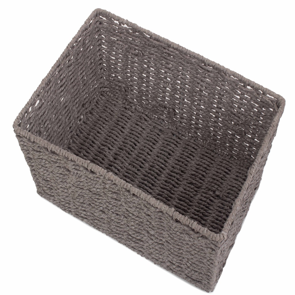 image 1 of Extra Large Grey Paper Rope Serving Tray | Grey | Grey | Extra Large