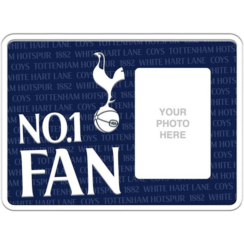 image 1 of Tottenham Hotspur FC No 1 Metal Framed Plaque - Navy Blue/White - One Size