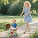 image 2 of AIYAPLAY Toddler Trike with Adjustable Parent Handle Basket for Kids, Green