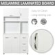 image 5 of HOMCOM Freestanding Kitchen Cupboard Storage Unit  Drawers Handles Shelf