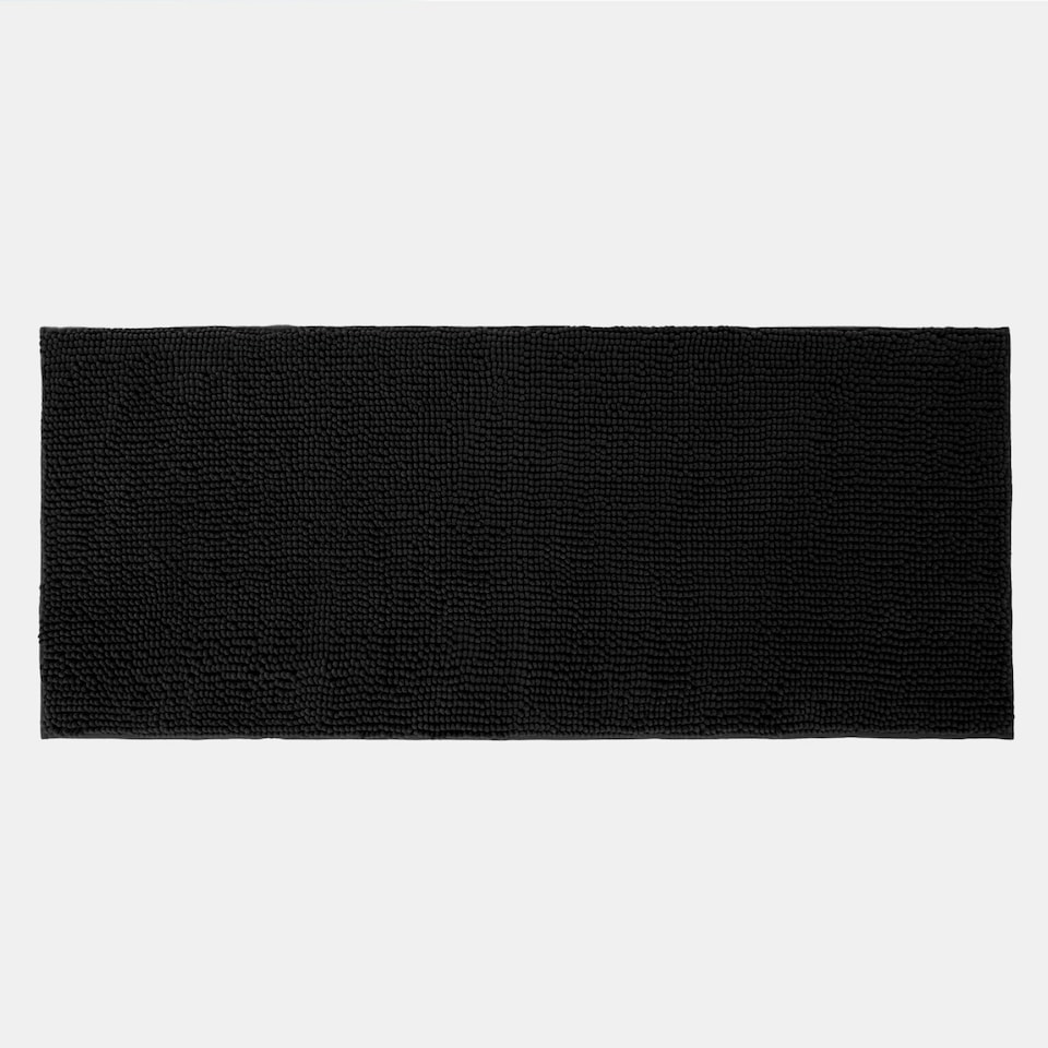 image 1 of OHS Soft Microfibre Non-Slip Absorbent Noodle Chenille Bath Runner Mat Brown | Chocolate | 45 x 75cm
