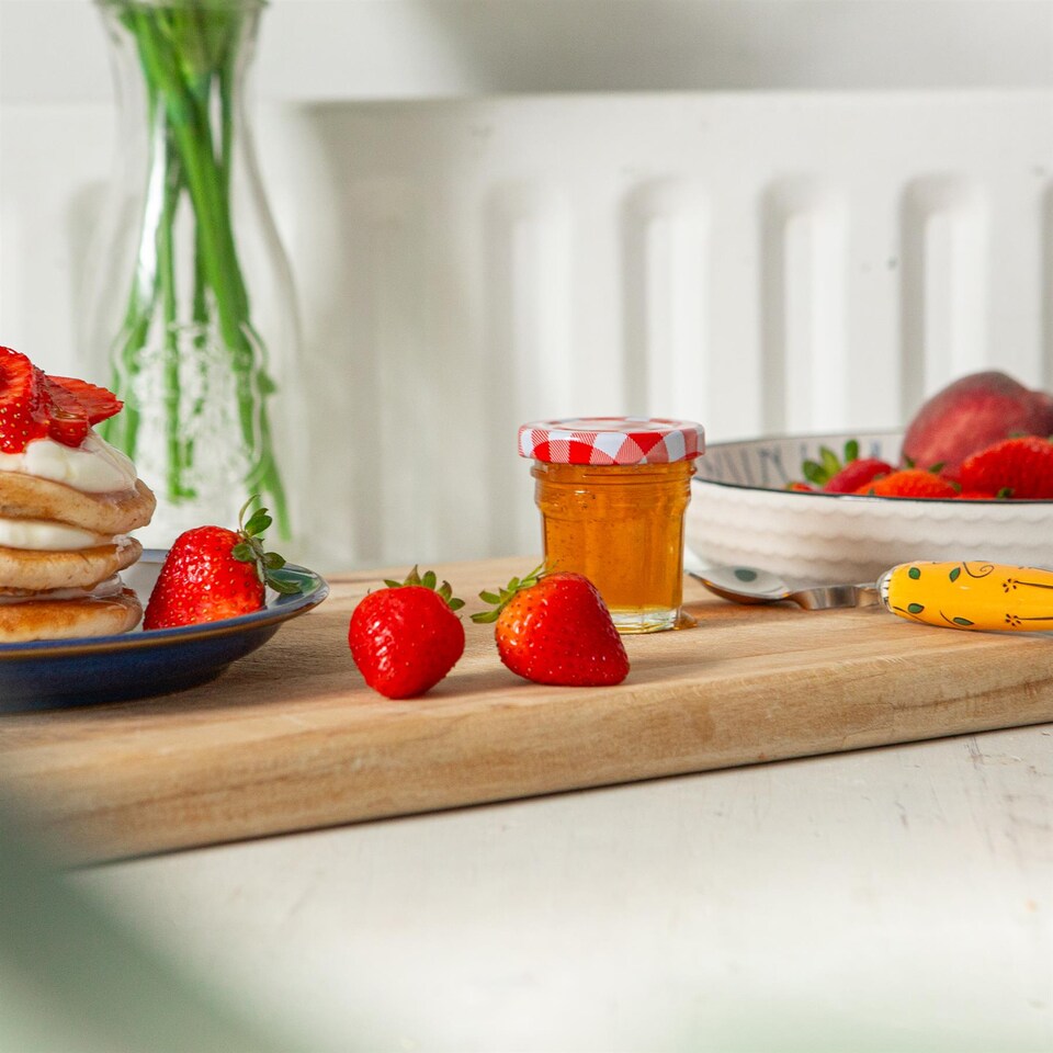 image 1 of Argon Tableware Glass Jam Jars with Lids - 42ml - Pack of 6