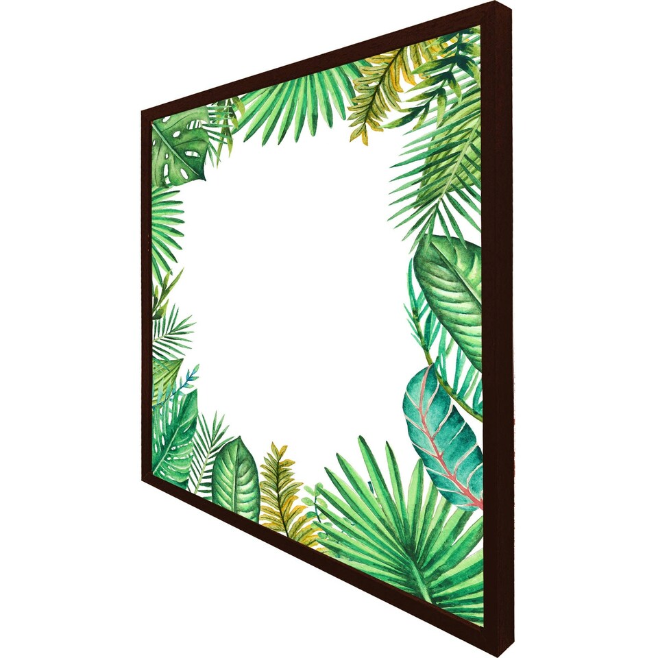 image 1 of Tropical leaves (Picture Frame) Grey | XL