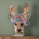 image 9 of 40cm Light up Christmas Deer Head in Santa Hat Infinity Decoration with LEDs