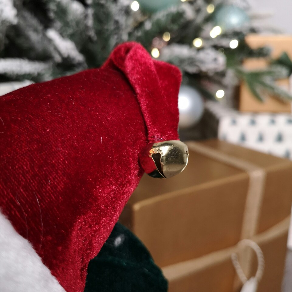 image 1 of 40cm Red Standing Santa with Gift Sack Christmas Indoor Decoration