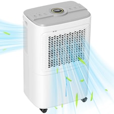 HOMCOM 12L/Day Small Dehumidifier for Home Damp, with Humidity Light
