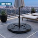 image 9 of GEEZY Round Parasol Base Set of 4 Heavy Duty Weights for Cantilever Umbrella Stands Patio