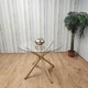 image 8 of Dining Table Clear Glass Kitchen Place for 4 Seats, Dining Table Only (Clear H 75 x L 100 x W 100 cm) Clear