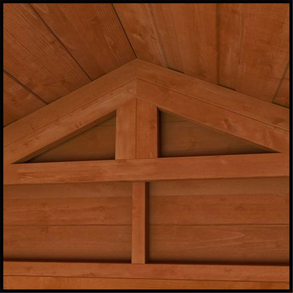 image 1 of 4 x 4 (1.23m x 1.15m) Wooden T&G Double Doors Security Garden APEX Shed (12mm T&G Floor and Roof) (4ft x 4ft) (4x4)