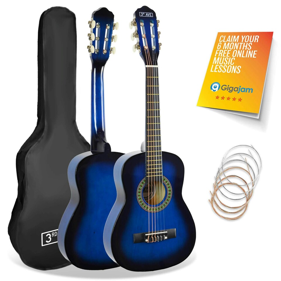 image 1 of 3rd Avenue 1/4 Size Classical Guitar Pack Brown