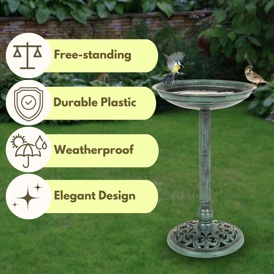 image 1 of Marco Paul Traditional Blue Bird Baths For The Garden