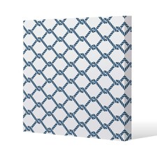 Navy Chainlink Rope (Canvas Print) 114 x 114 x 4cm