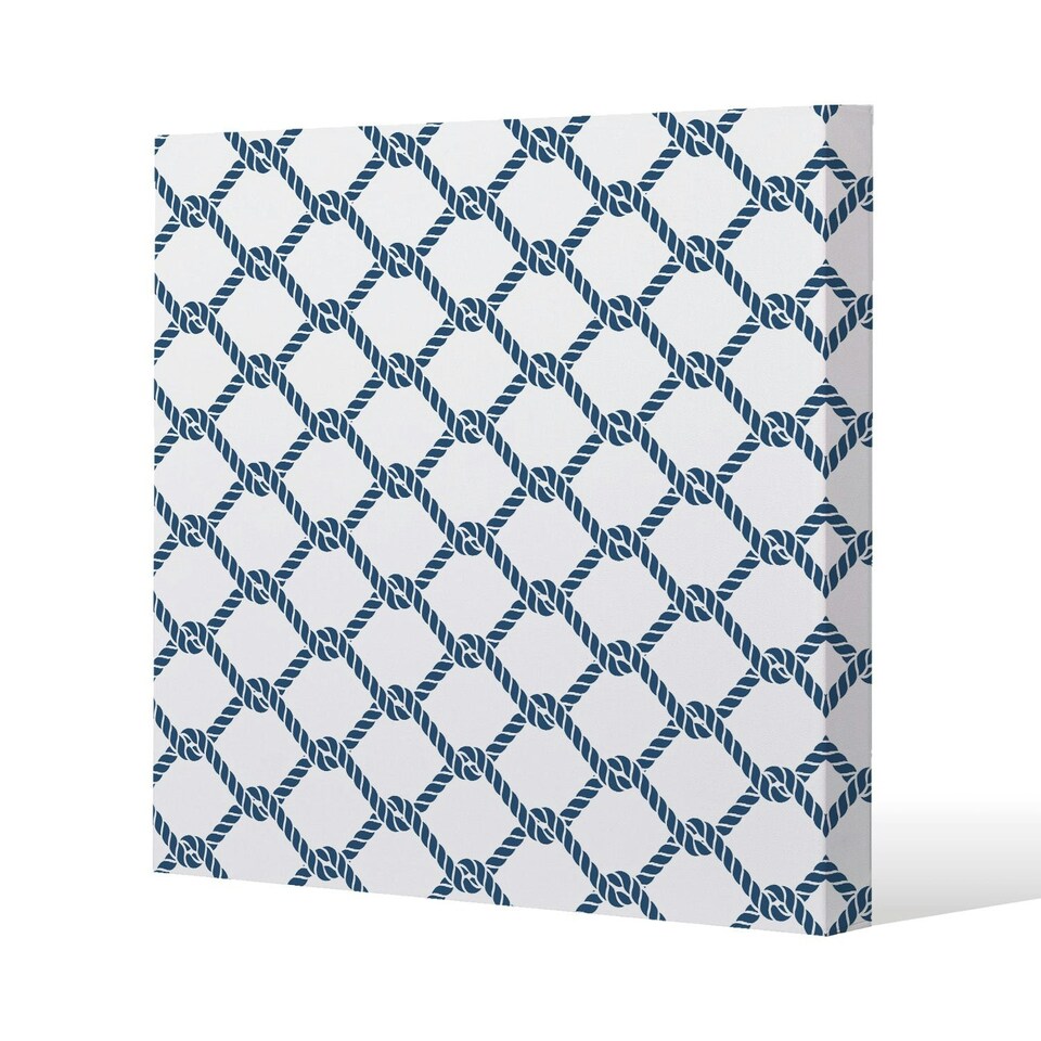 image 1 of Navy Chainlink Rope (Canvas Print) 114 x 114 x 4cm