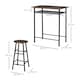 image 3 of HOMCOM 3-Piece Dining Set with 2 Matching Chairs and 1 Table, Black