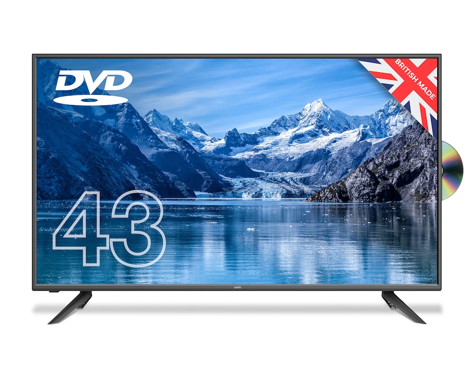 image 1 of Cello C4320F 43 inch Full HD LED TV with built in DVD Player and Freeview HD, Built in Satellite Receiver USB2.0 to record Live TV Made in the UK
