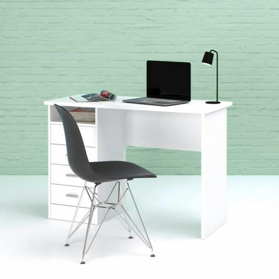 image 1 of Function Plus 4 Drawer Desk in White