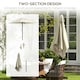 image 6 of Outsunny Sun Parasol with Vent, Table Umbrella for Patio, Garden, Pool, Beige