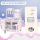 image 7 of HOMCOM Kids Kitchen Play Set Sounds Utensils Pans Storage Child Role Play 3 Yrs+