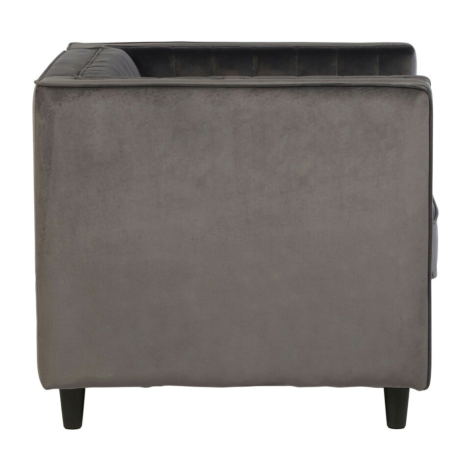 image 1 of Interiors by Premier Grey Velvet Chair, Enchanting Sleep chair, Easy to Assemble Borg Chair, Comfy Office Chair