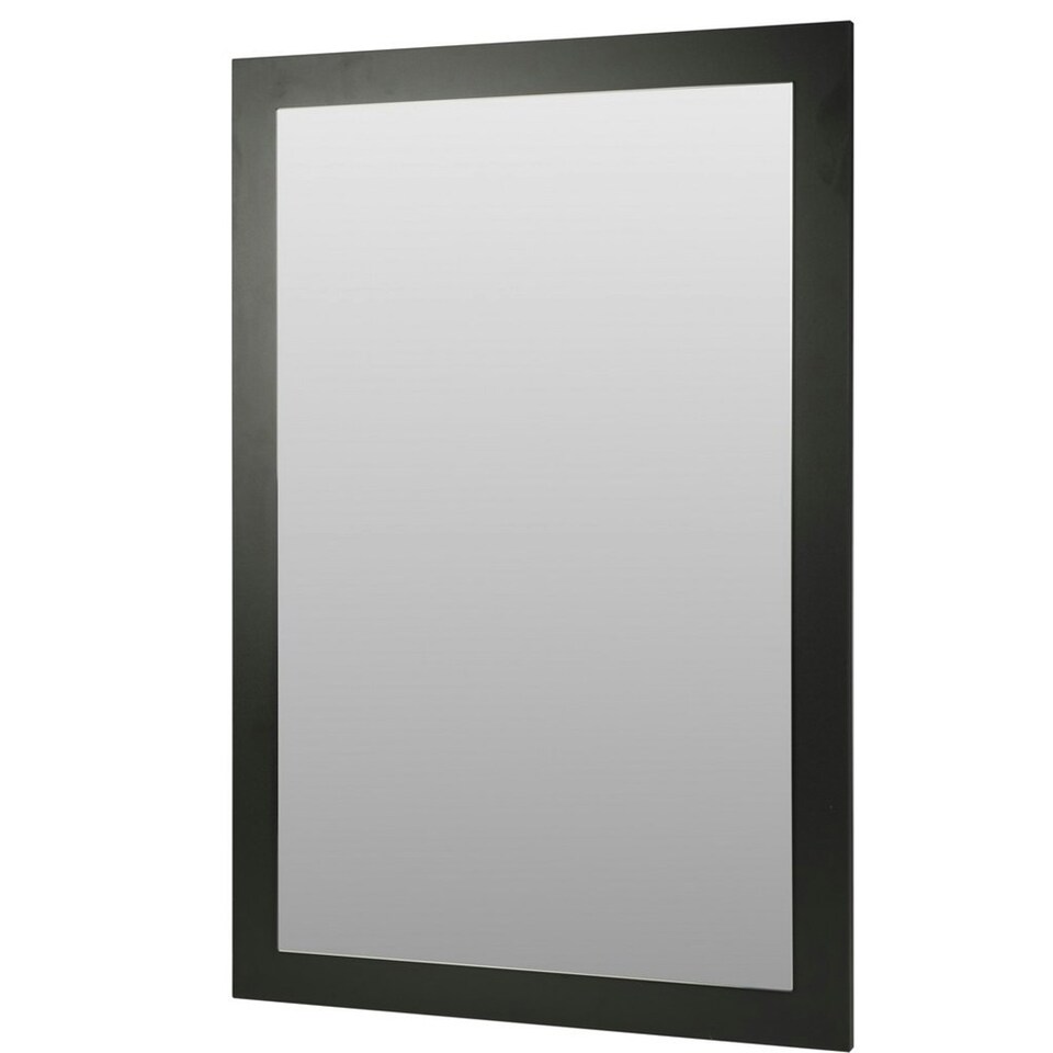 image 1 of 900 x 600mm Bathroom Matt Dark Grey Mirror (Central) Grey