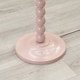 image 4 of ValueLights Bobbles Rose Pink Floor Lamp Blue Trim Scallop Shade & Bulb | Pink