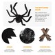 image 2 of Spider Witch Costume with Spider Prop | Black | XL
