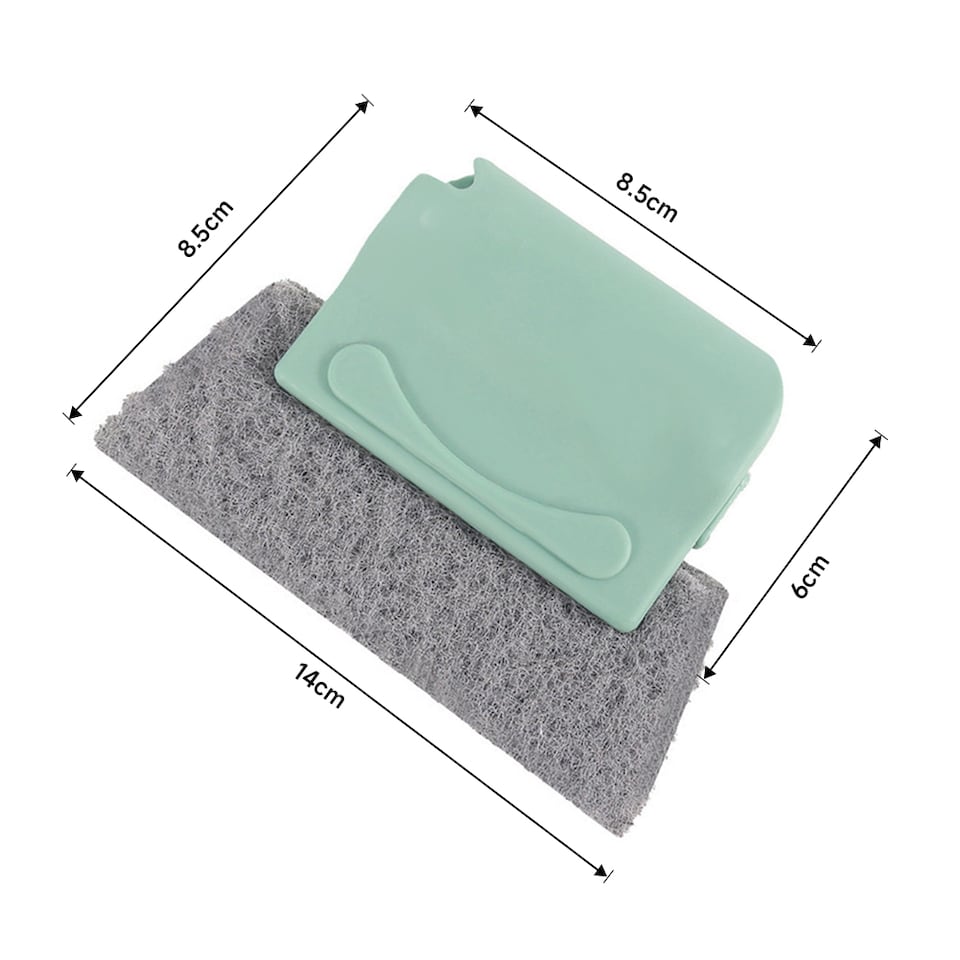 image 1 of Living and Home Window Groove Cleaning Brush | Green