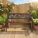 image 1 of Garden Vida 3 Seater Steel Garden Bench Outdoor Patio Seating, Rose