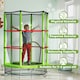 image 3 of HOMCOM Kids Trampoline Mini Bouncer w/ Enclosure Net for 3-6 Years Green