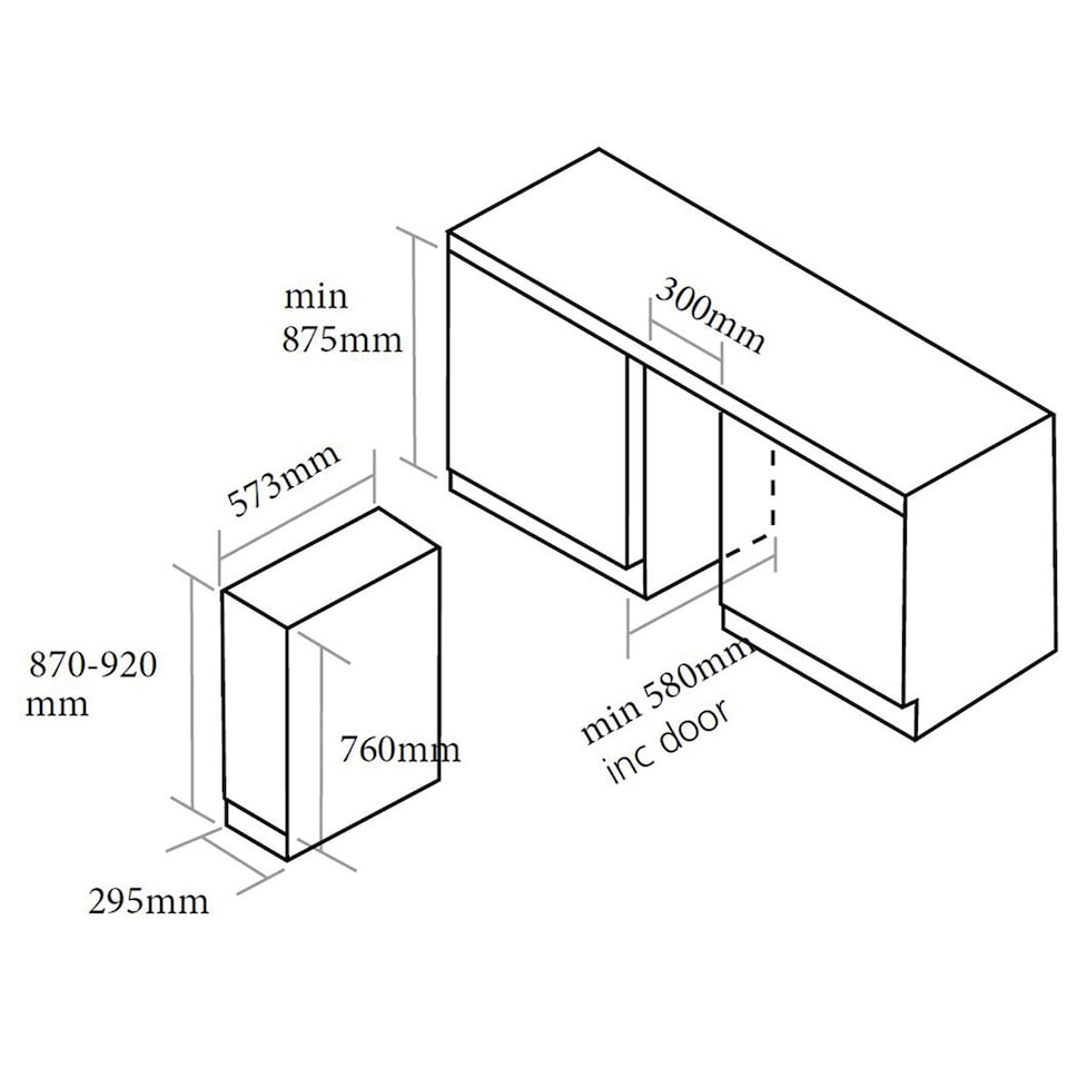 image 1 of SIA WC30SS/1 Undercounter Wine Cooler Fridge, 59L 19 Bottle Capacity, LED Light, Silver Black