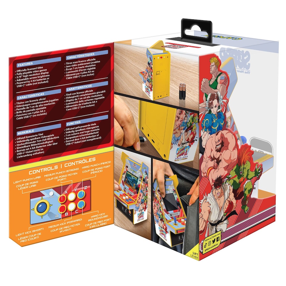image 1 of Super Street Fighter II Micro Player Pro 6.7" Portable Retro Arcade (2 Games in 1)