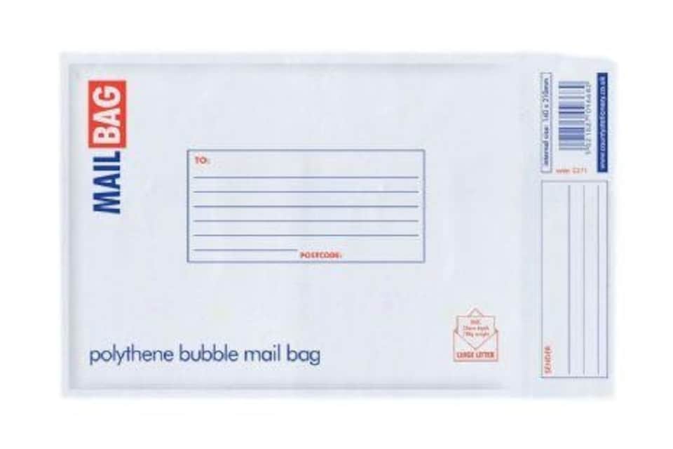 image 1 of Pack of 10 Small Polythene Bubble Mail Bags