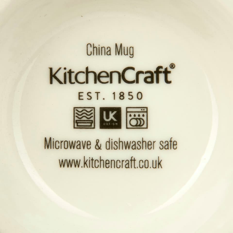 image 1 of KitchenCraft China Bright Floral Footed Mug | Multi | 1
