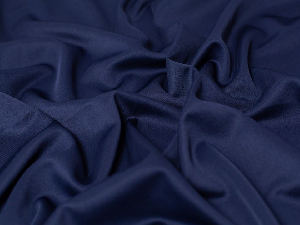 Minerva Core Range Navy Scuba Stretch Knit Fabric for Dressmaking, 160cm / 62" Wide - per metre