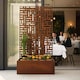 image 6 of Nicoman Metal Outdoor Privacy Screen Panel with Planter | Bronze | Rusted | 1