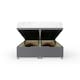 image 2 of Silver Plush Velvet Ottoman Base Single | Multi