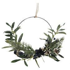 The Seasonal Gift Co Christmas Wreath Foliage & Berries