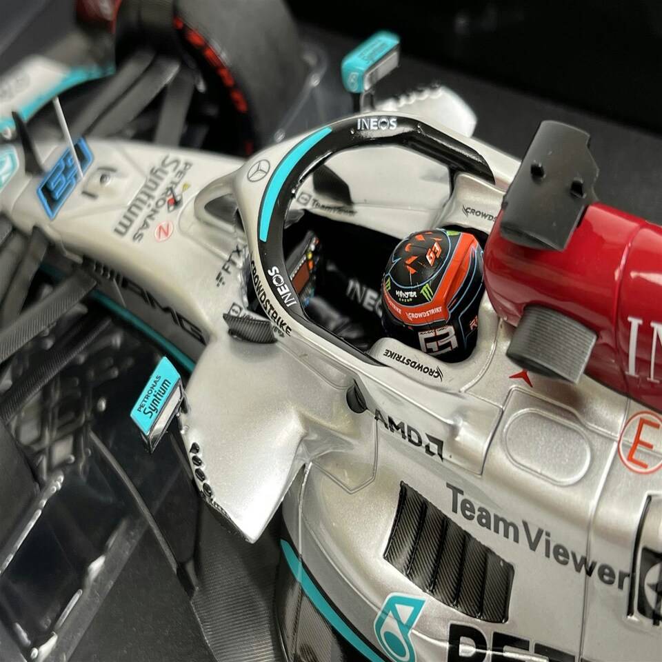 image 1 of George Russell #63 Mercedes AMG F1 Team Spanish GP 2022 1:18 Minichamps 110220063