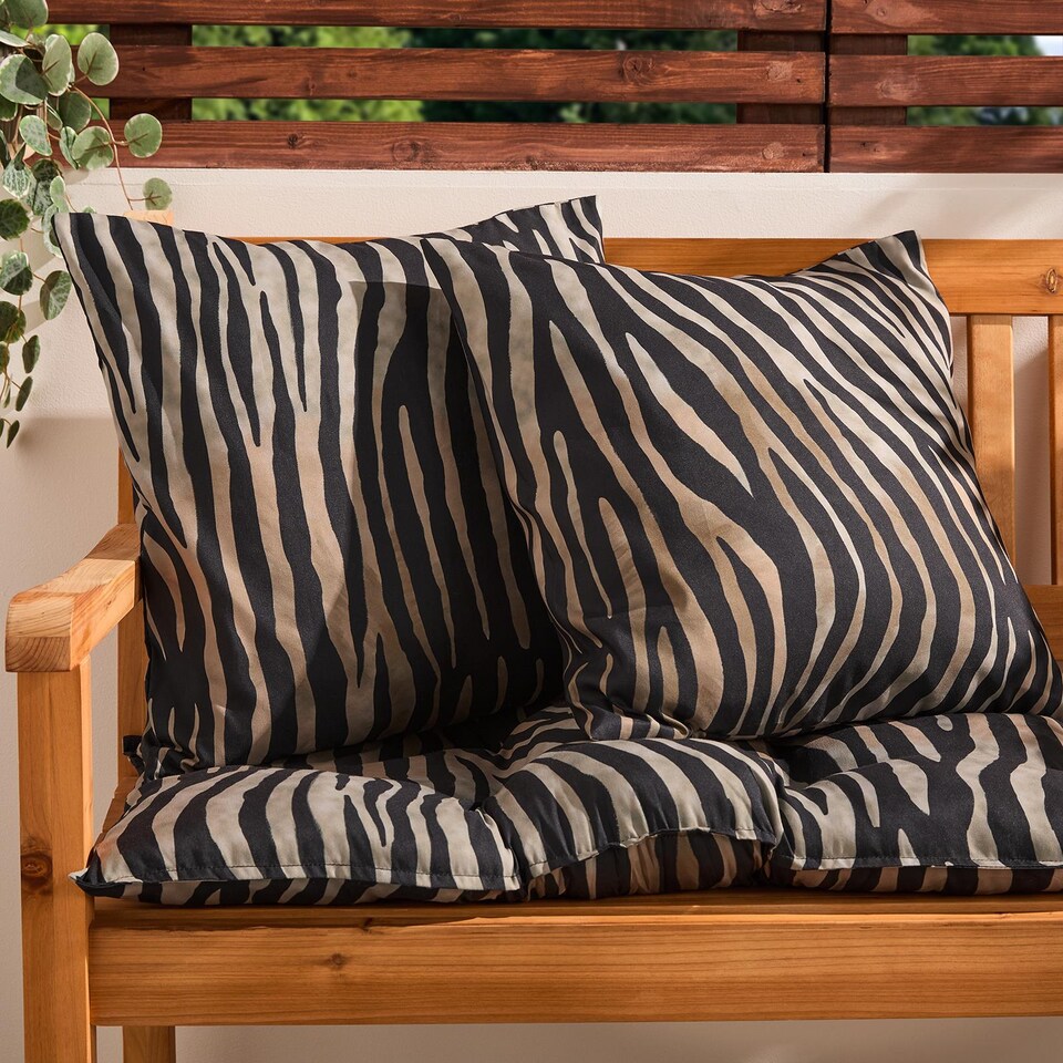 image 1 of OHS 2 x Animal Print Garden Cushion Covers Outdoor Water Resistant