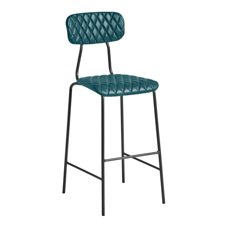 Nara Bar Stool – Diamond Stitched - Vintage Teal. Green | Teal