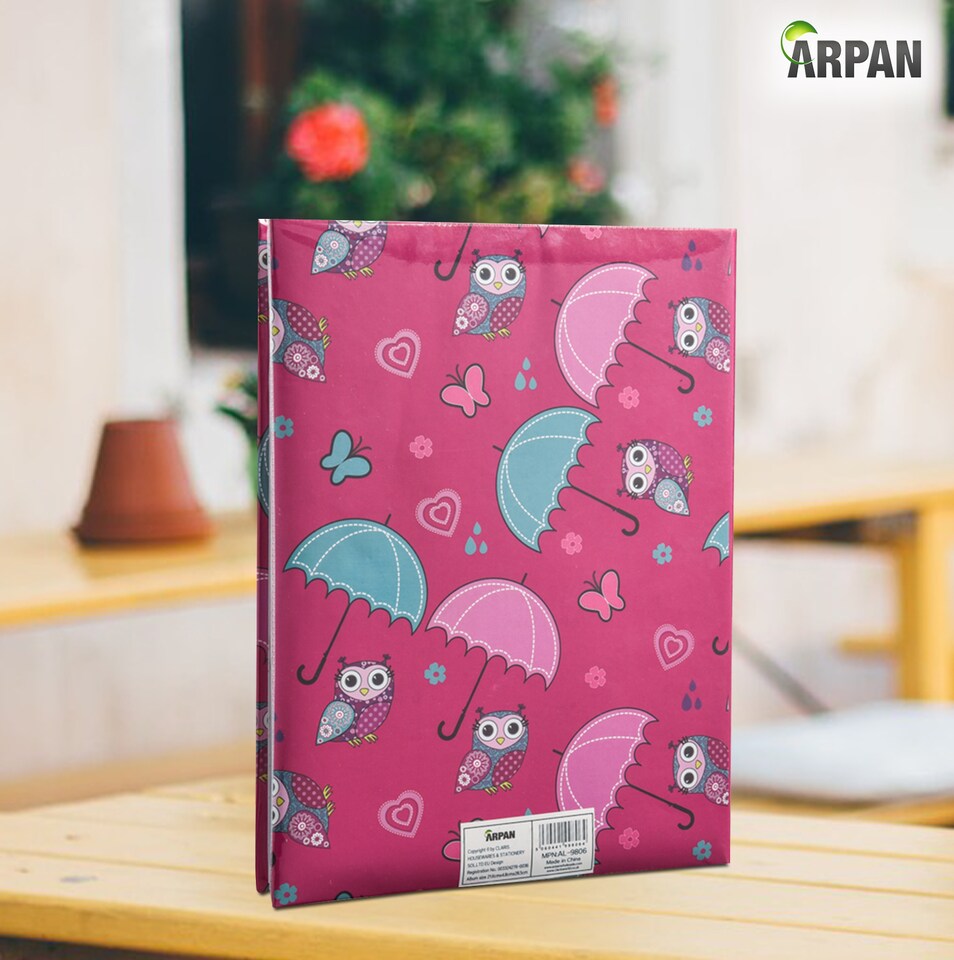image 1 of ARPAN Fashion Design Photo Album – Holds 200 Photos 5"x7" (13x18cm) with Front Window Cover – Slip In Memo Album for Family, Wedding & Travel Photos