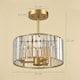 image 5 of HOMCOM Semi Flush Mount Modern Crystal Chandelier Ceiling Light