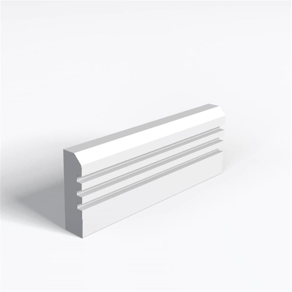 Pack of 15 (Total 15 Units) - MDF Chamfer & 3 Square Groove Architrave - 18mm (T) x 58mm (H) x 3050mm (L)