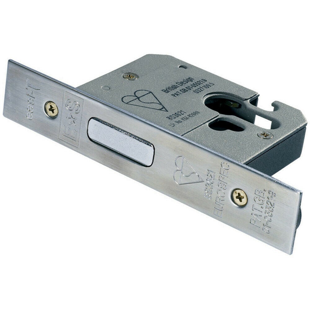 Loops Euro Profile High Security Cylinder Deadlock Replacement Case Only Satin Steel in Metallics
