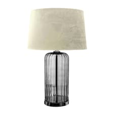 Hill Interiors Alberta Table Lamp (UK Plug) - Black - 66cm x 35cm x 35cm